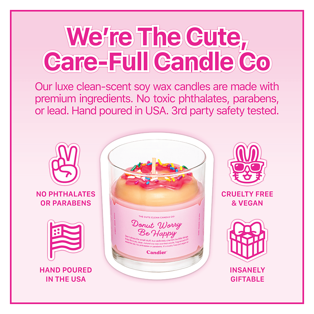 DONUT WORRY BE HAPPY CANDLE - Shop Ryan Porter