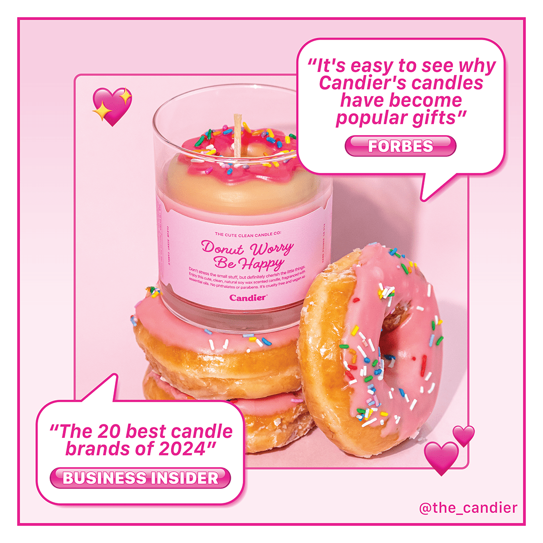 DONUT WORRY BE HAPPY CANDLE - Shop Ryan Porter