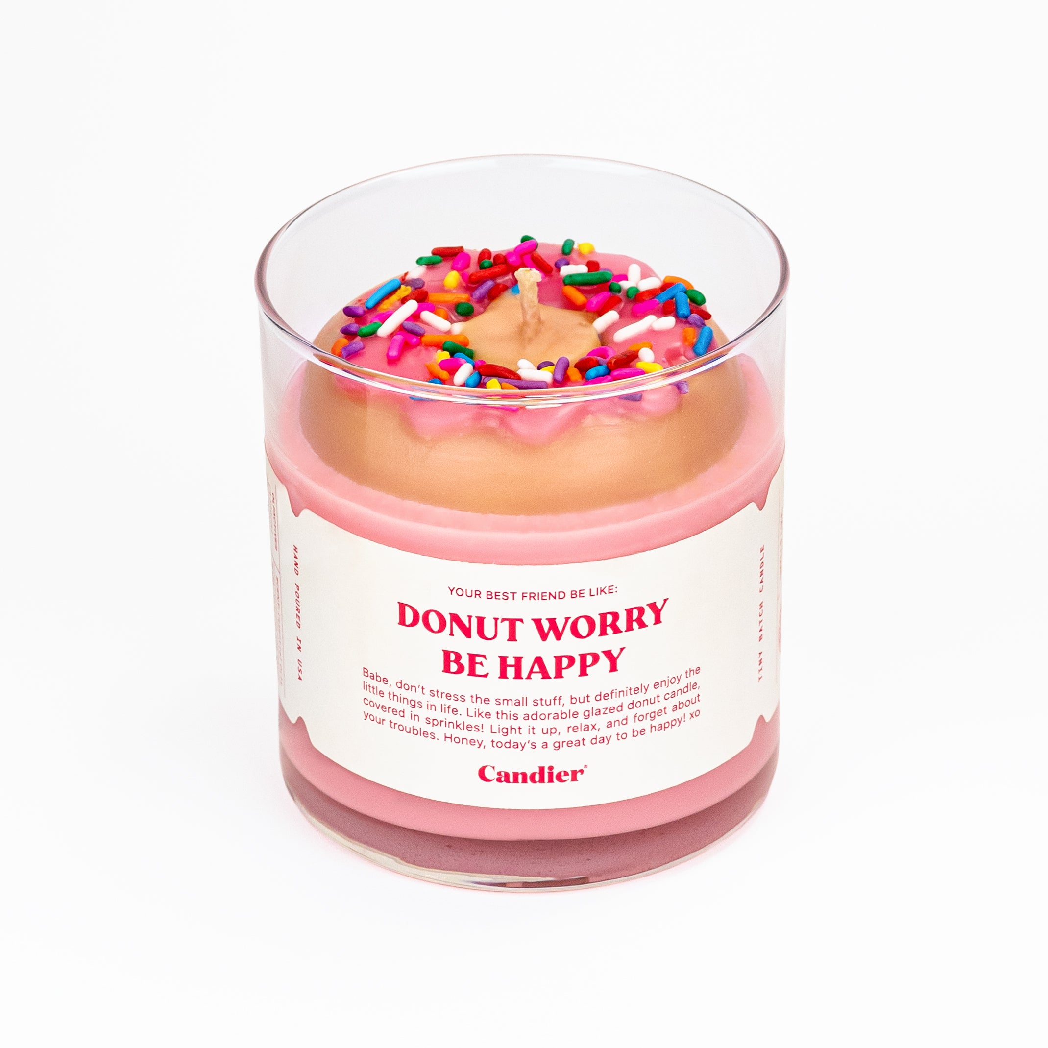 DONUT WORRY BE HAPPY CANDLE