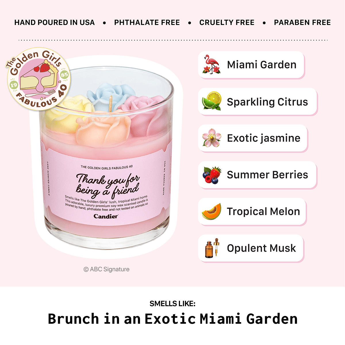 The Golden Girls Flower Candle