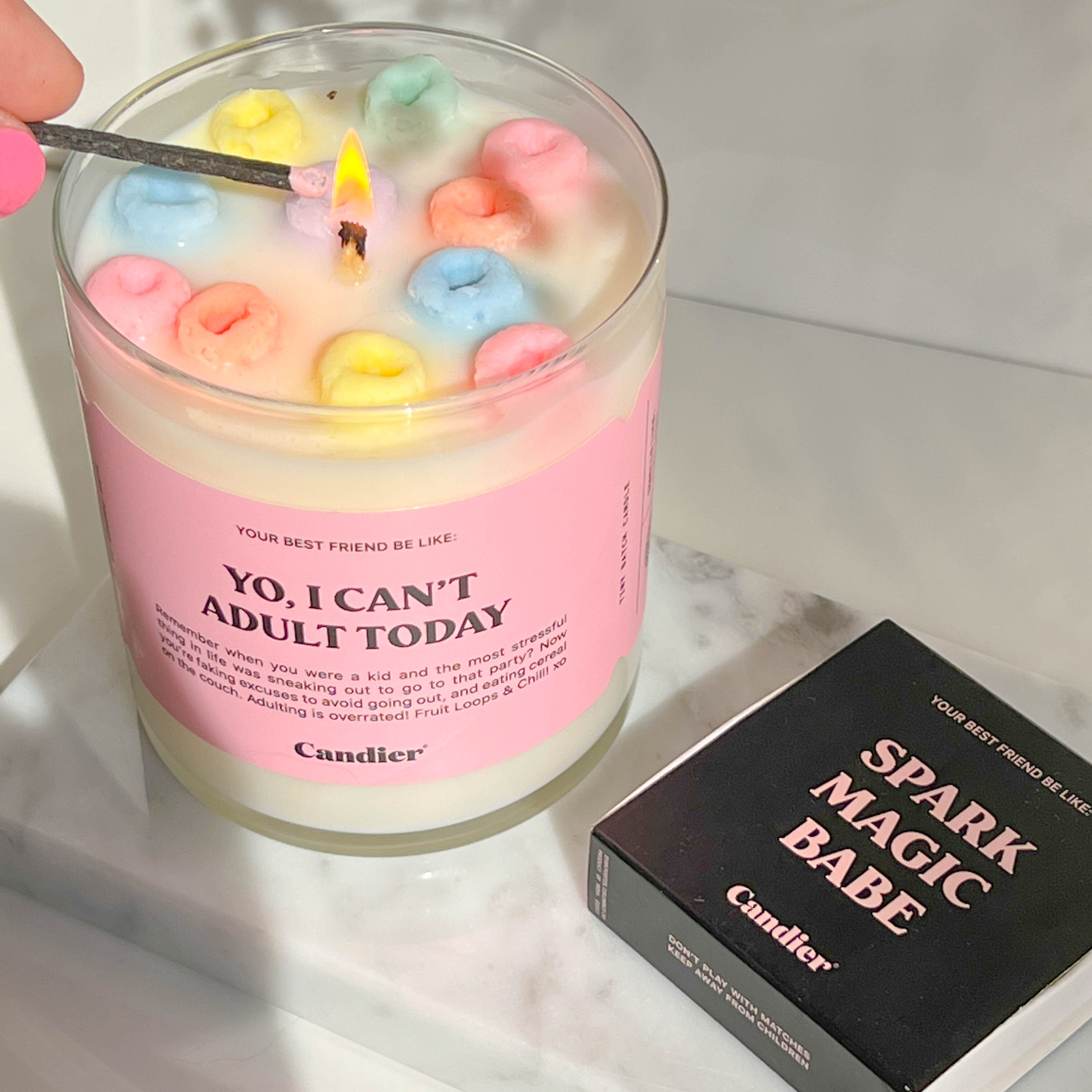 YO I CANT ADULT TODAY CEREAL CANDLE