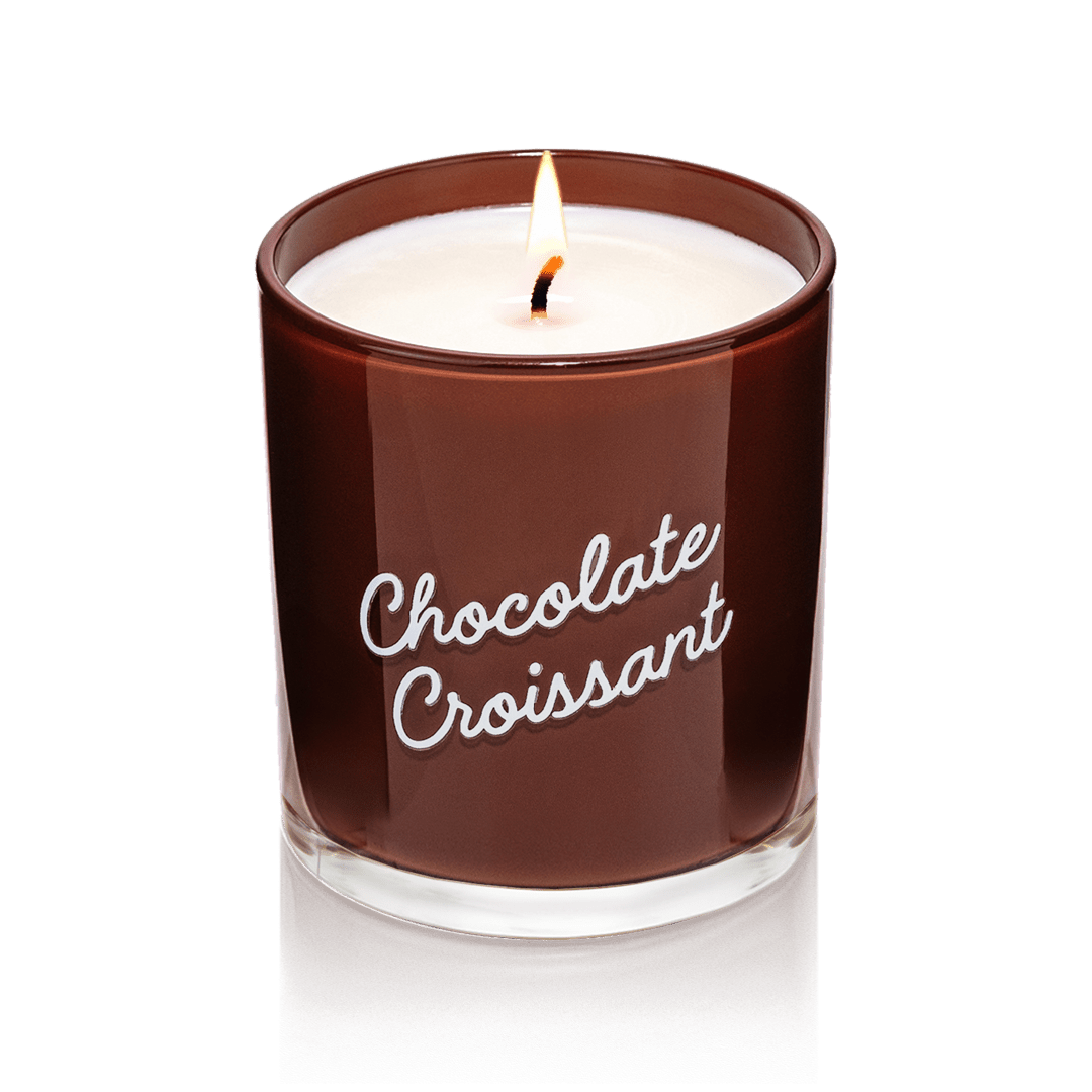 CROISSANT CANDLE by Candier, gourmand scented chocolate candle makes unique gifts for women