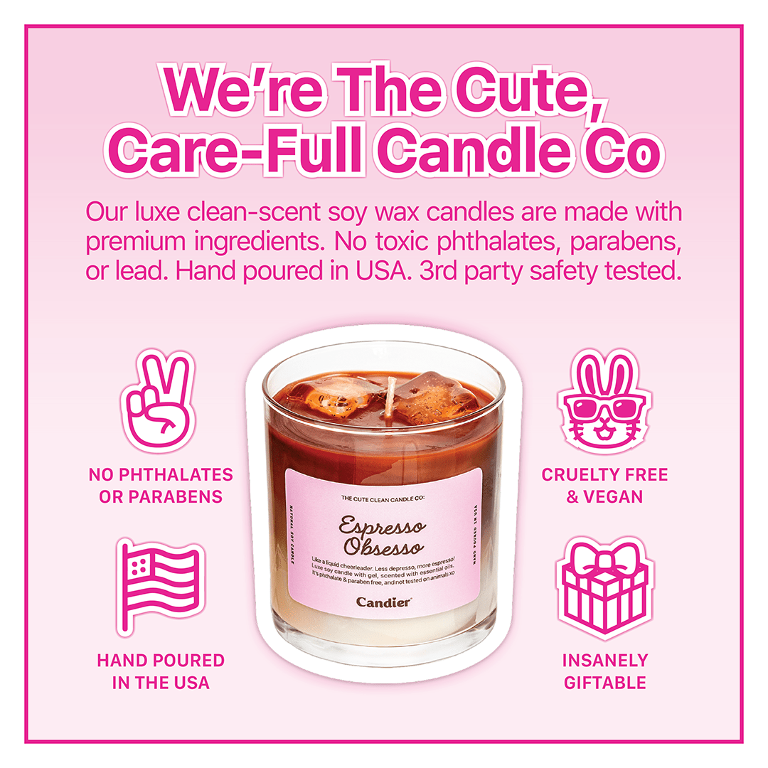 ESPRESSO OBSESSO COFFEE CANDLE - with soft girl era aesthetci, this cute dessert candle makes best gifts for coffee lover