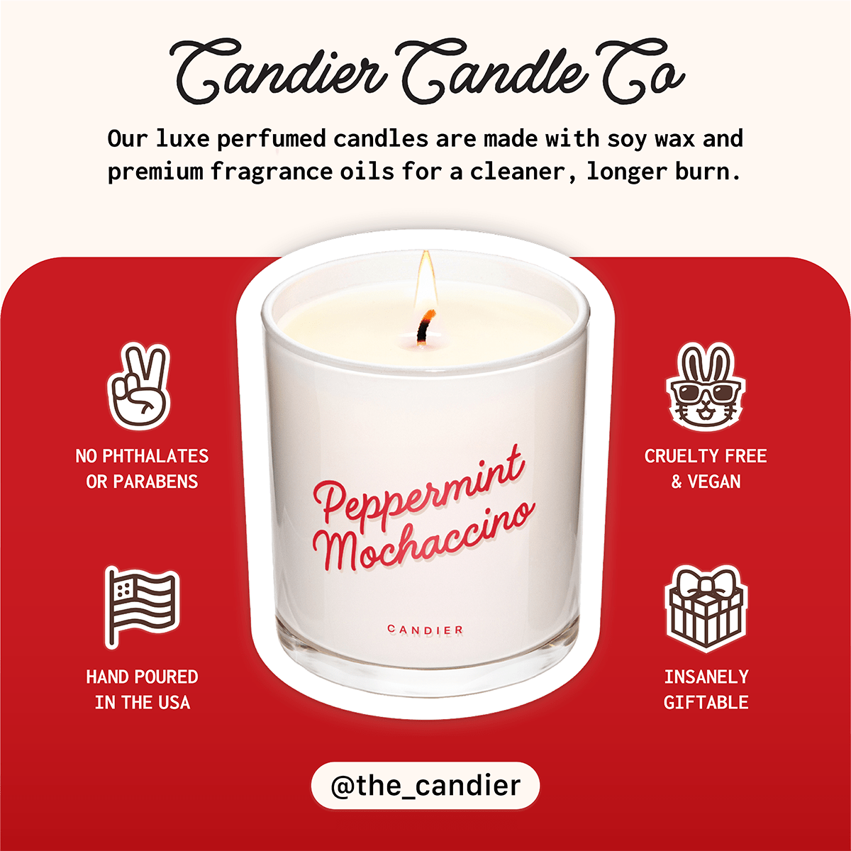 Why Candier is considered one of the best candle brands, non toxic, clean, cruelty free, made in USA