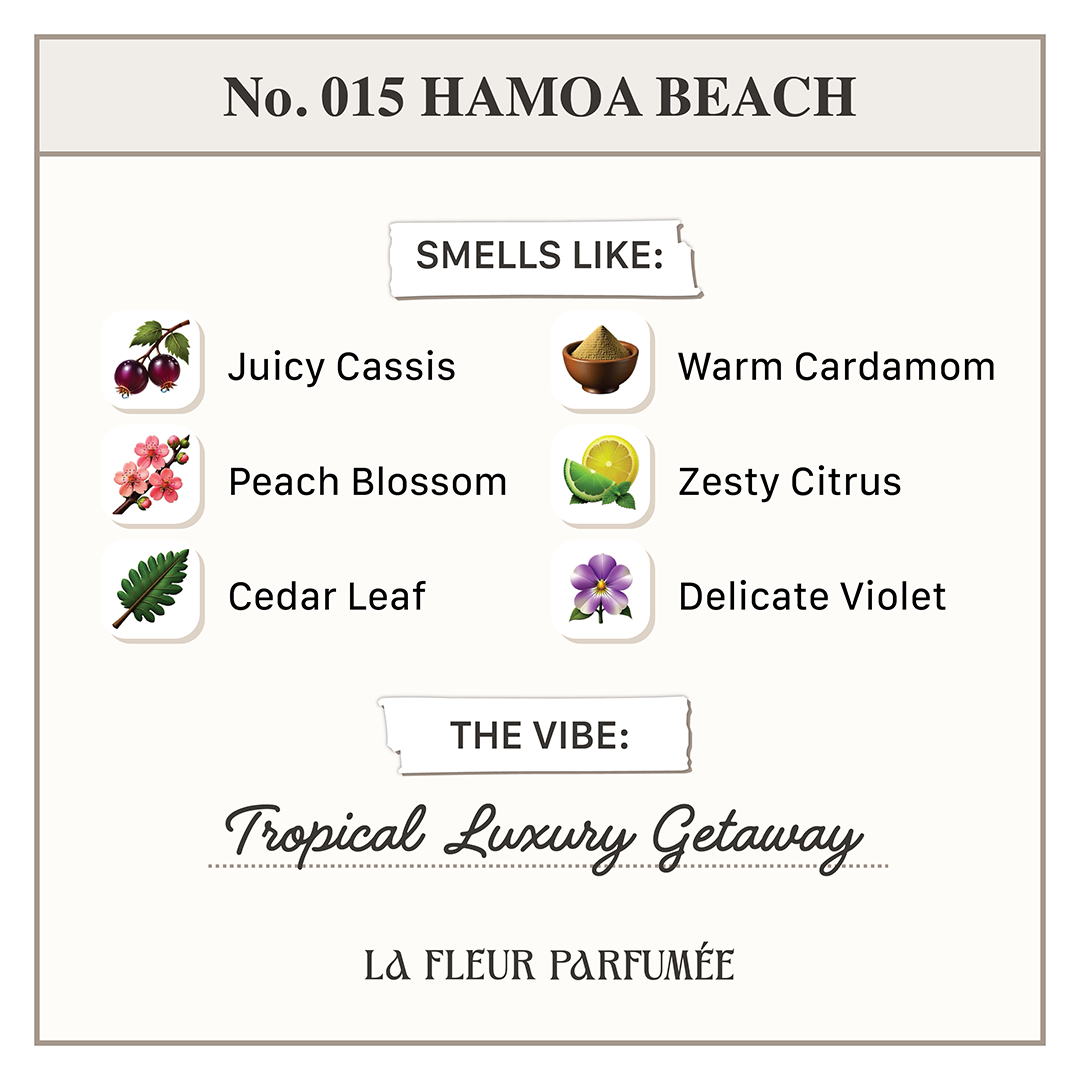 Hamoa Beach candle scent notes and tropical luxury getaway fragrance inspiration, best spring scent trends