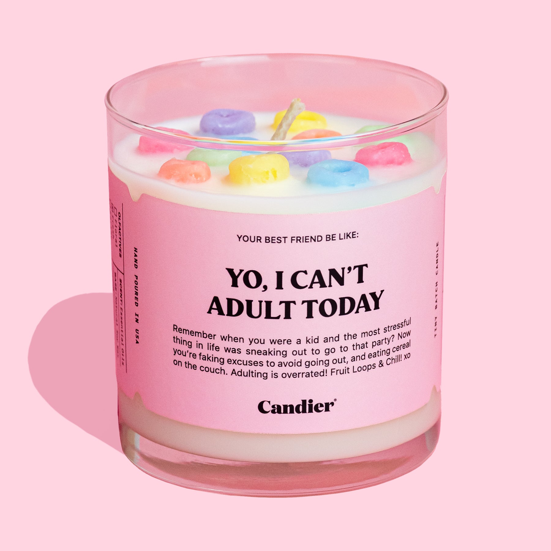 YO I CANT ADULT TODAY CEREAL CANDLE