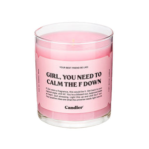 GIRL CALM THE F DOWN CANDLE