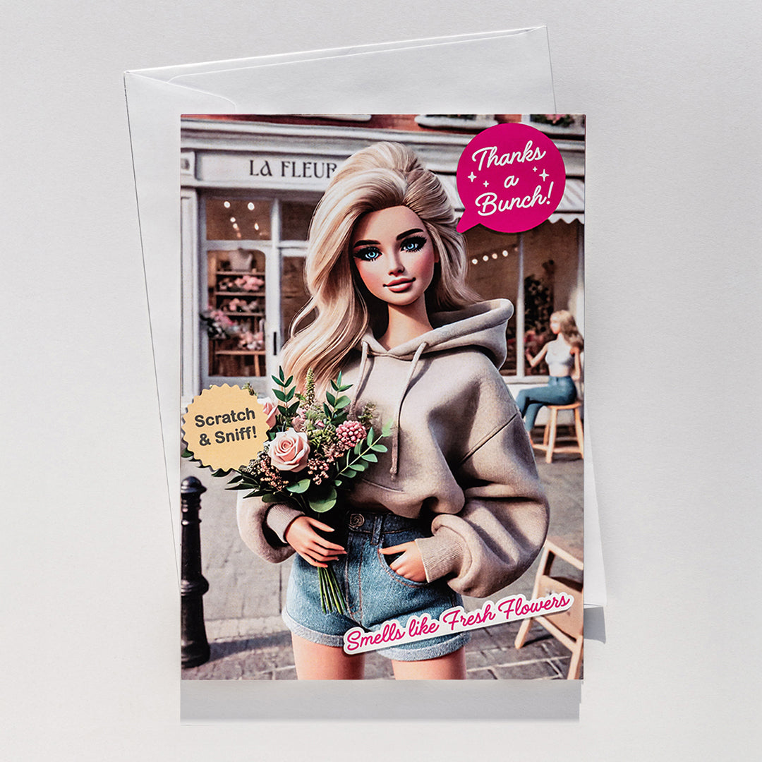 THANKS A BUNCH - SCRATCH N SNIFF GREETING CARD