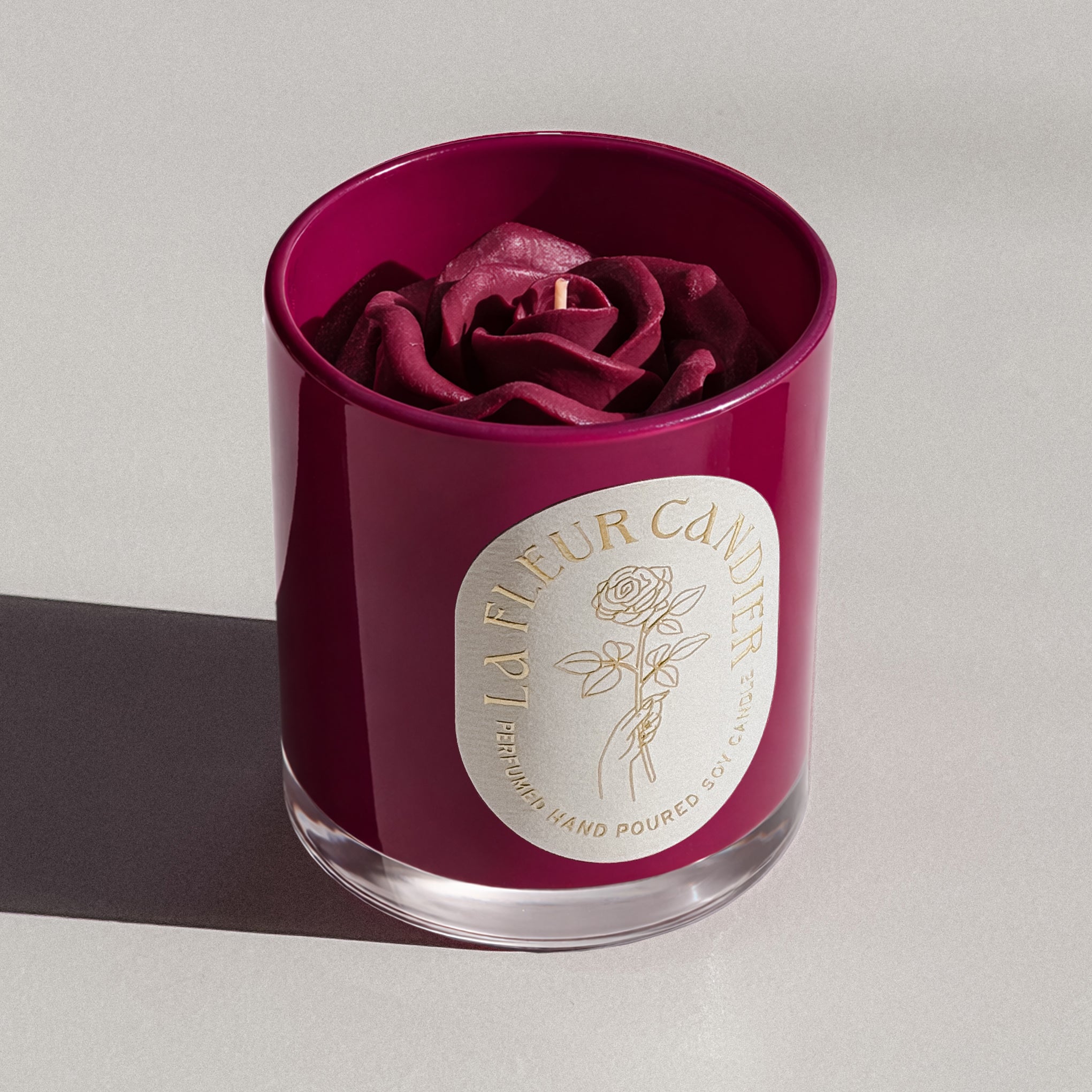Orchid Amber Noir Flower Candle