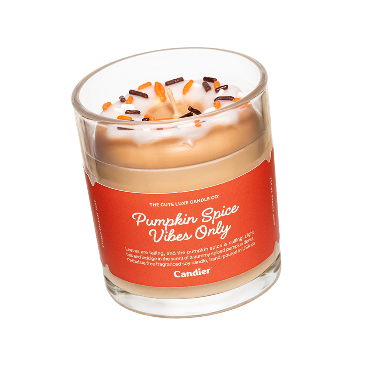 Pumpkin Spice Vibes Only Donut Candle