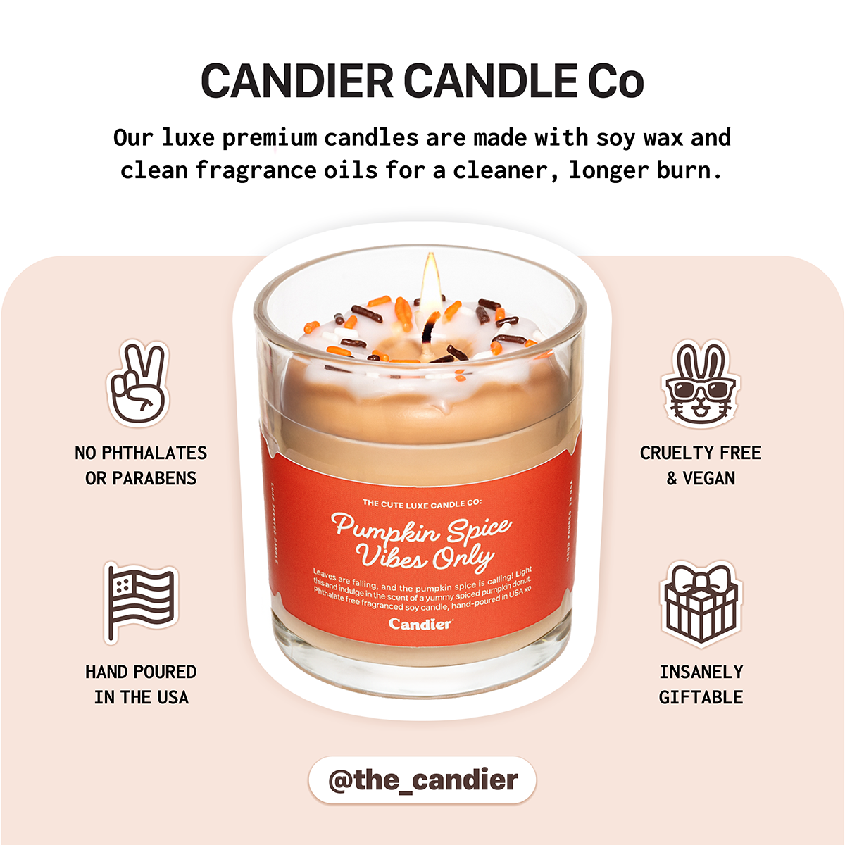 Candier candles compared to cheap candles, best candle brand with premium soy wax, cruelty free and clean ingredients.