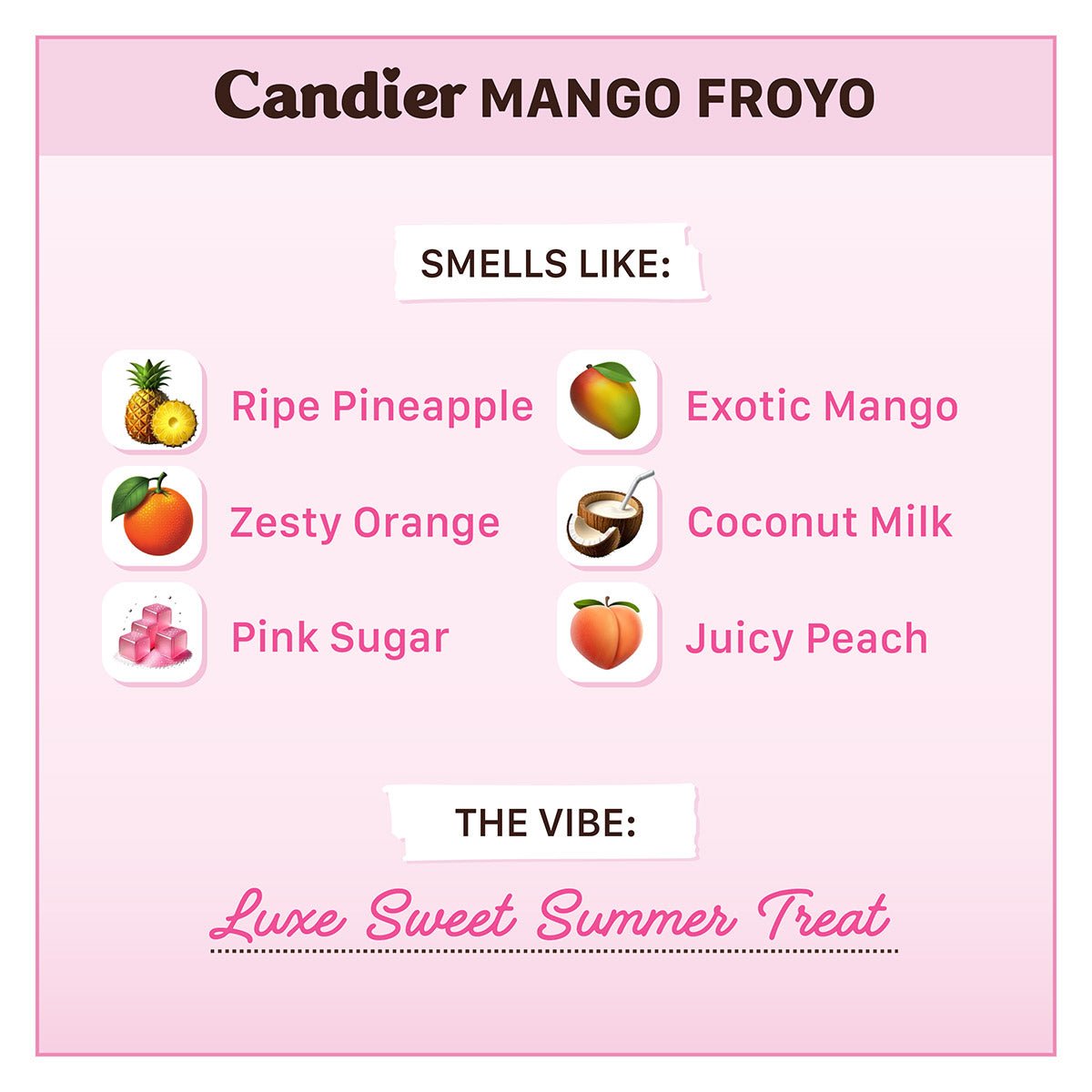 MANGO FROYO dessert CANDLE scent notes
