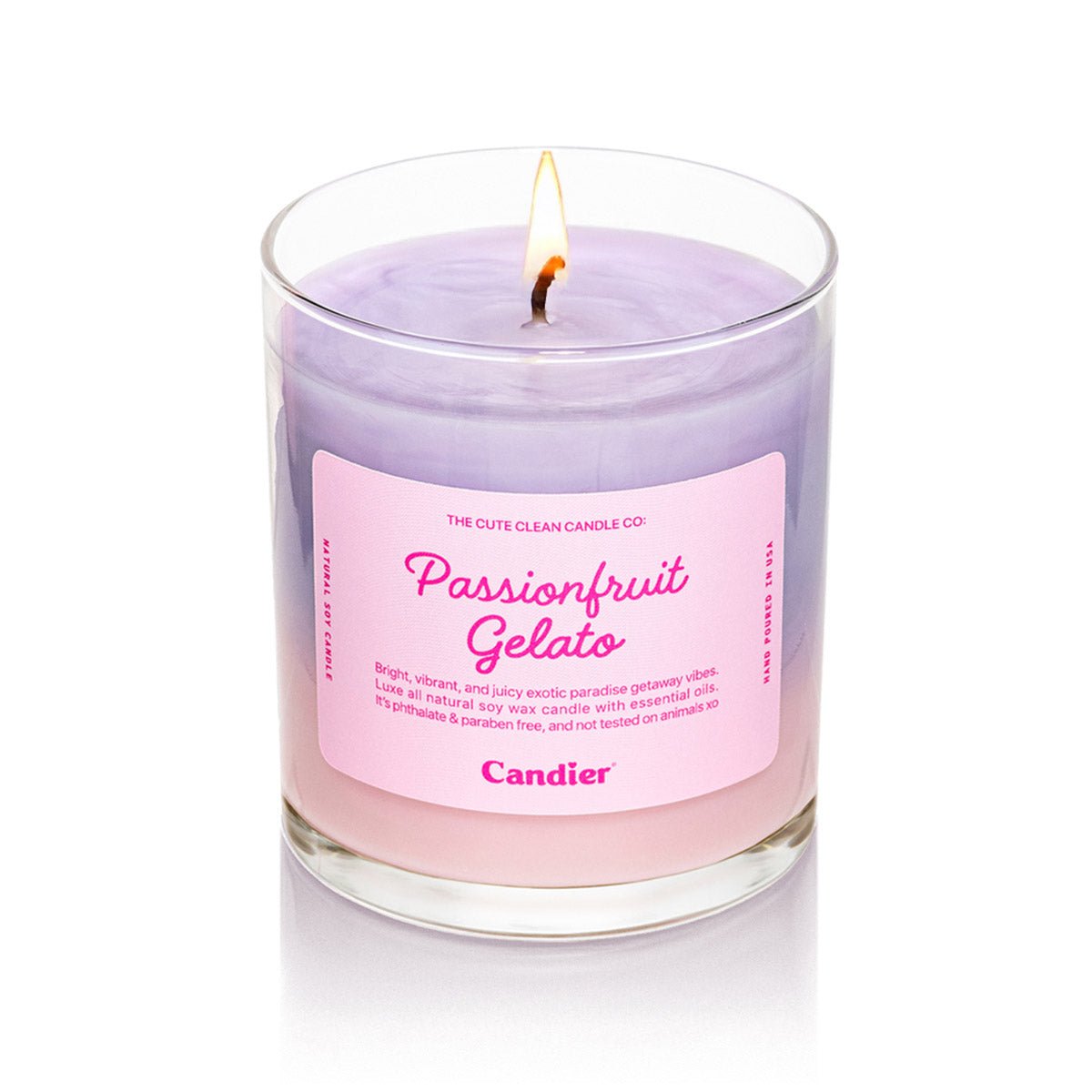 Cute dessert candle PASSIONFRUIT GELATO by CAndier with cute pink candle aesthetic