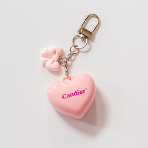 PINK TINTED LIP BALM BOW KEYCHAIN