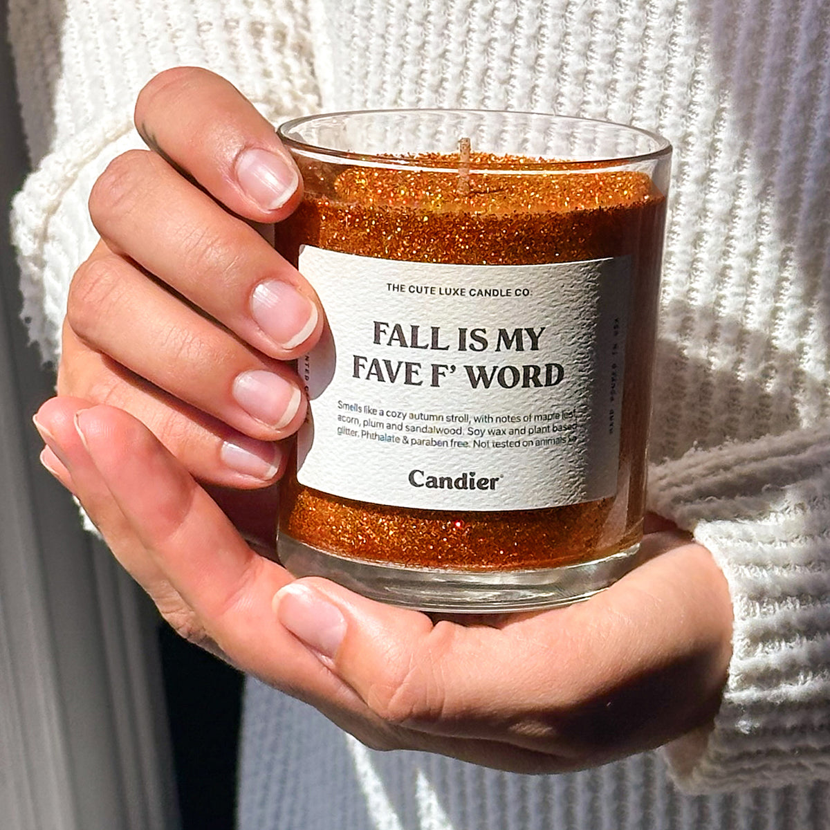 Cute candles by Candier, a cozy fall candle perfect as a cute gift for her or the best gifts for teen girls.