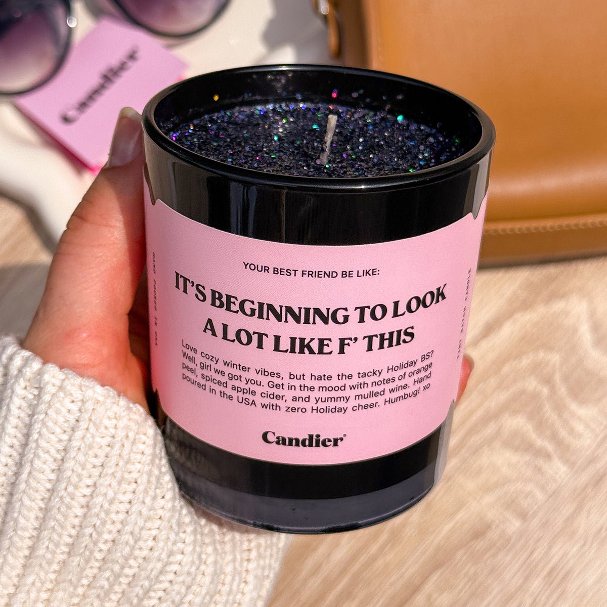 Candier F This candle ā minimalist pink funny candle; clever best Christmas gifts for mom and friends.