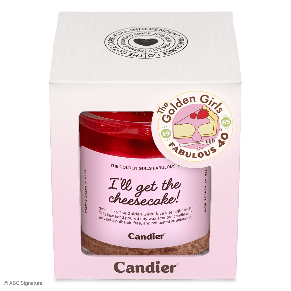 Golden Girls gifts candle in branded box — Candier luxe limited edition Golden Girls merchandise, unique gifts for mom and stylish Golden Girls gifts.