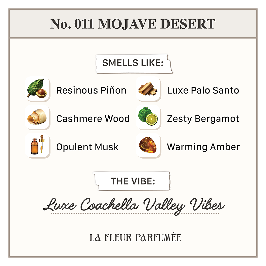 Fragrance notes of pinon, palo santo, bergamot, amber, and musk in this earthy scented candle with luxe aesthetics.