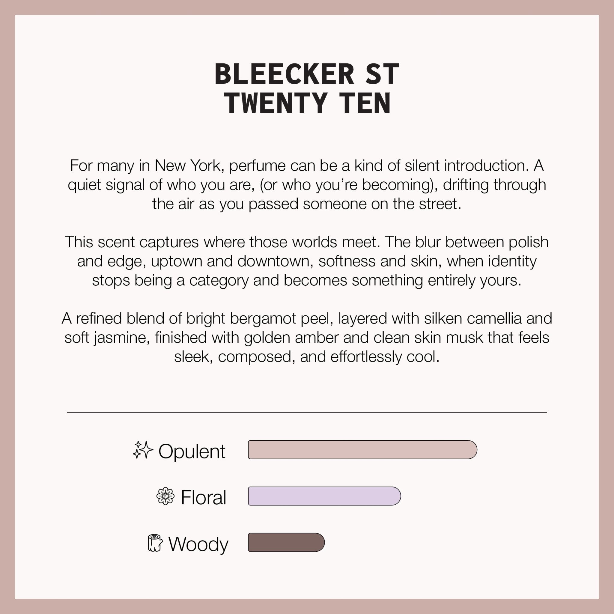 NYC candle scent profile for confident floral musk fragrance, a luxury candle with pink aesthetic vibes and a cute candle perfect for gifts for her.