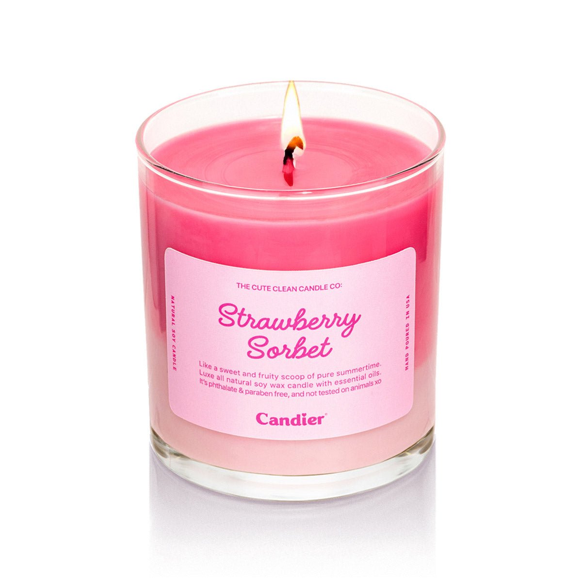 Cute dessert candle STRAWBERRY SORBET, with best summer scents