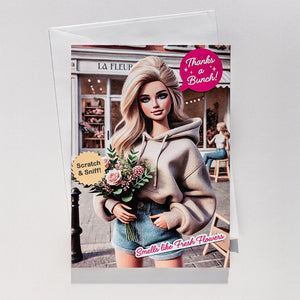 THANKS A BUNCH - SCRATCH N SNIFF GREETING CARD