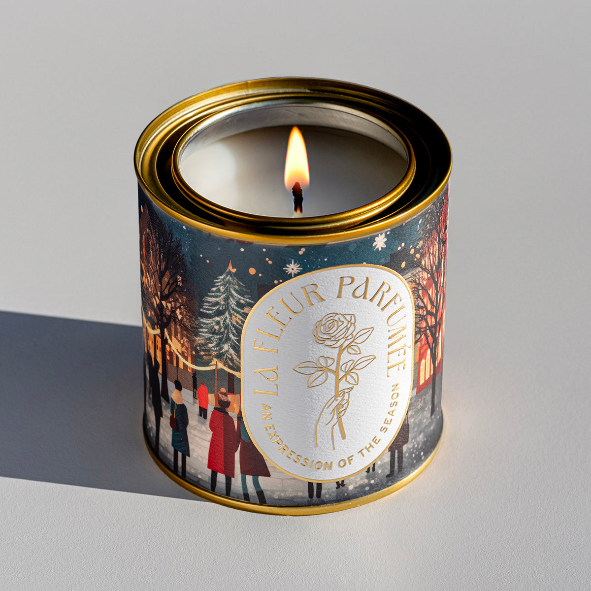 La Fleur Parfumée The Gathering of Noel christmas scented candle – luxury Candier candles and unique Christmas gifts for adults.