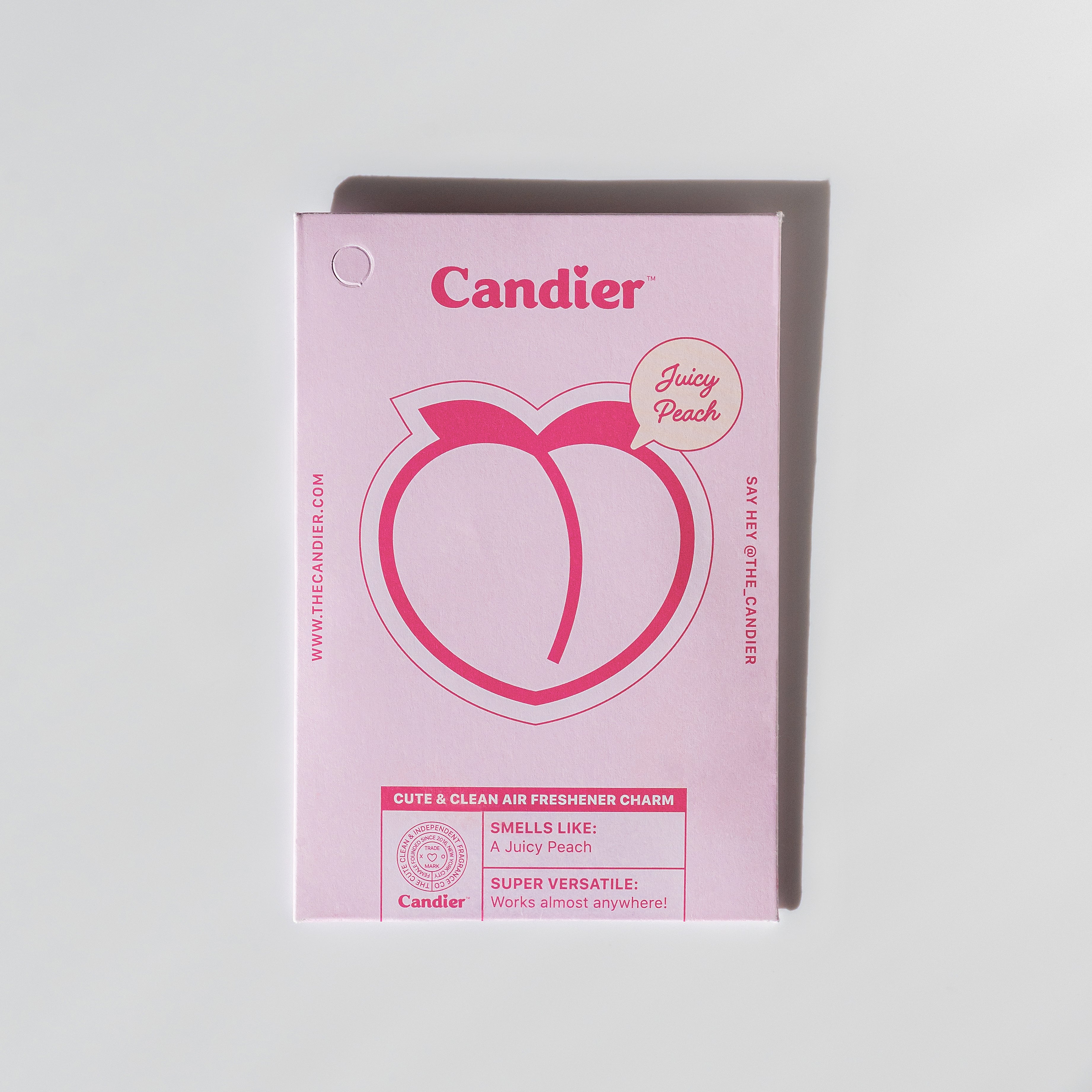 Closet air freshener with a fresh peach scent. Perfect for lockers, offices & small spaces—keeps everything smelling fruity & clean!