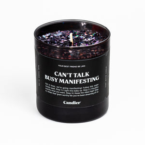CANT TALK BUSY MANIFESTING CANDLE