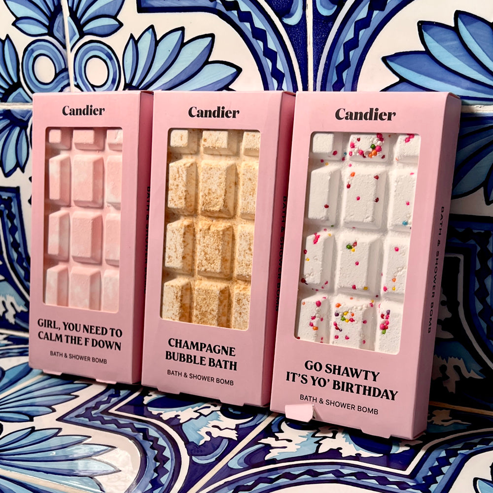 Candier Bath Bombs Bar Shower Steamers that looks like a candy bar! Cute gifts for friends​ and unique gift for women