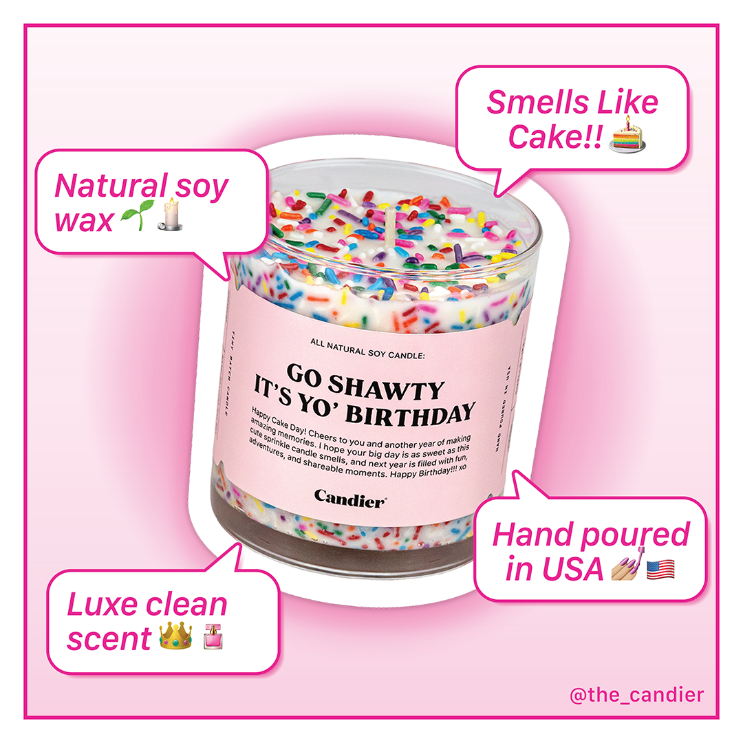 Candier’s clean-burning funny birthday candle is hand-poured in the USA with natural soy wax. A cute & funny birthday gifts for her!