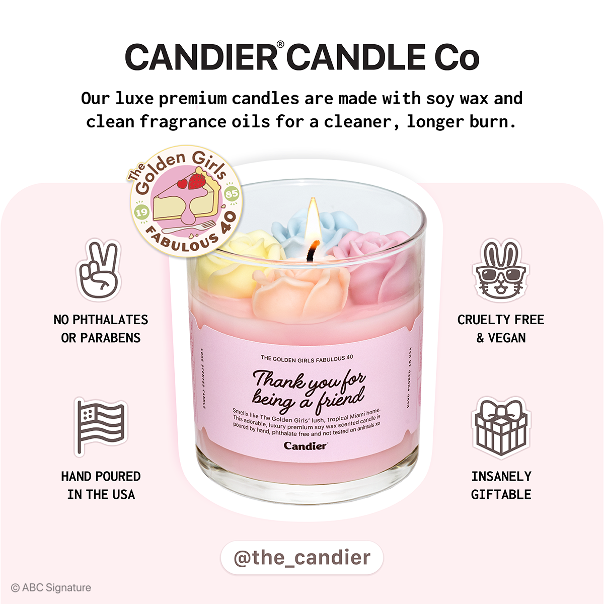 The Golden Girls Flower Candle
