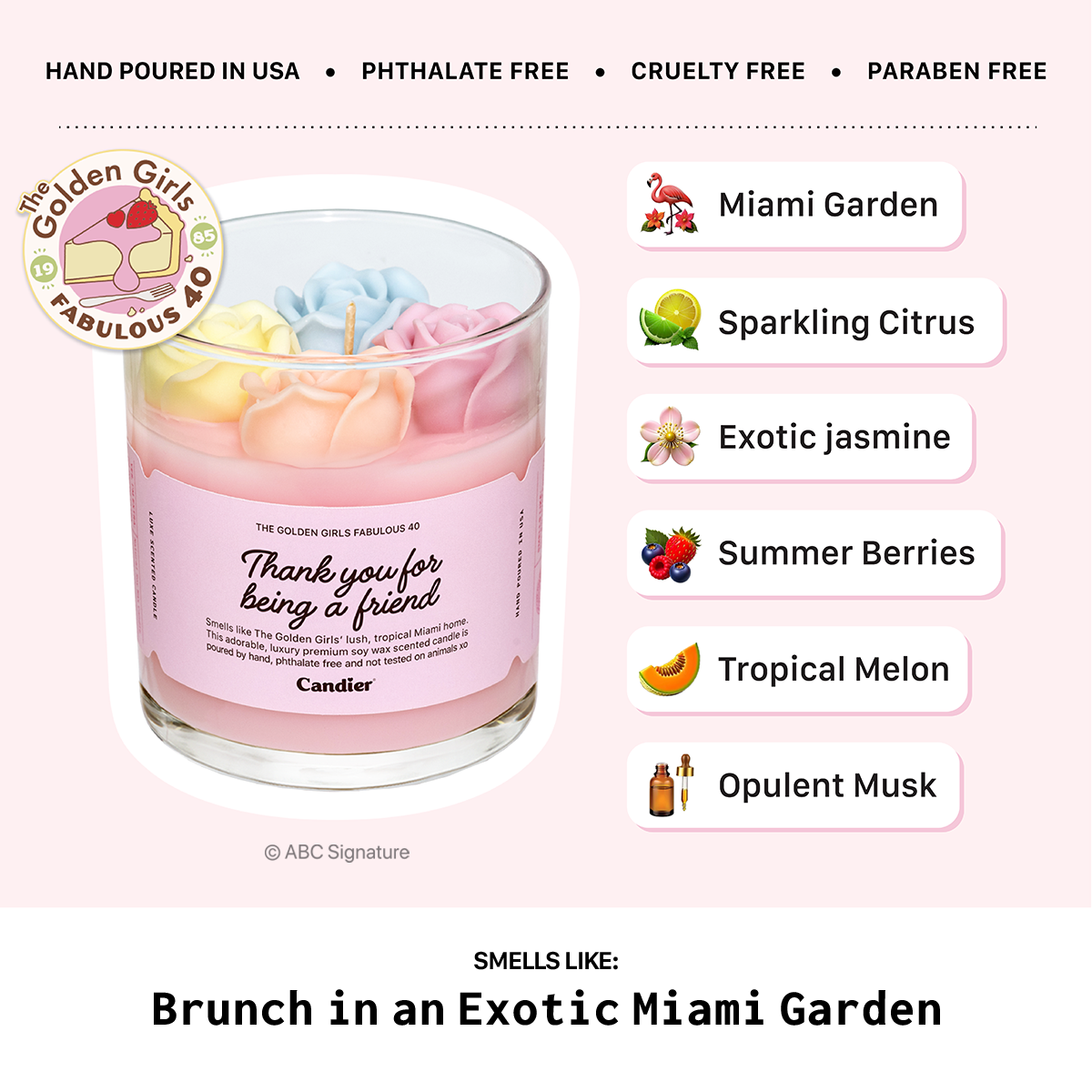 The Golden Girls Flower Candle