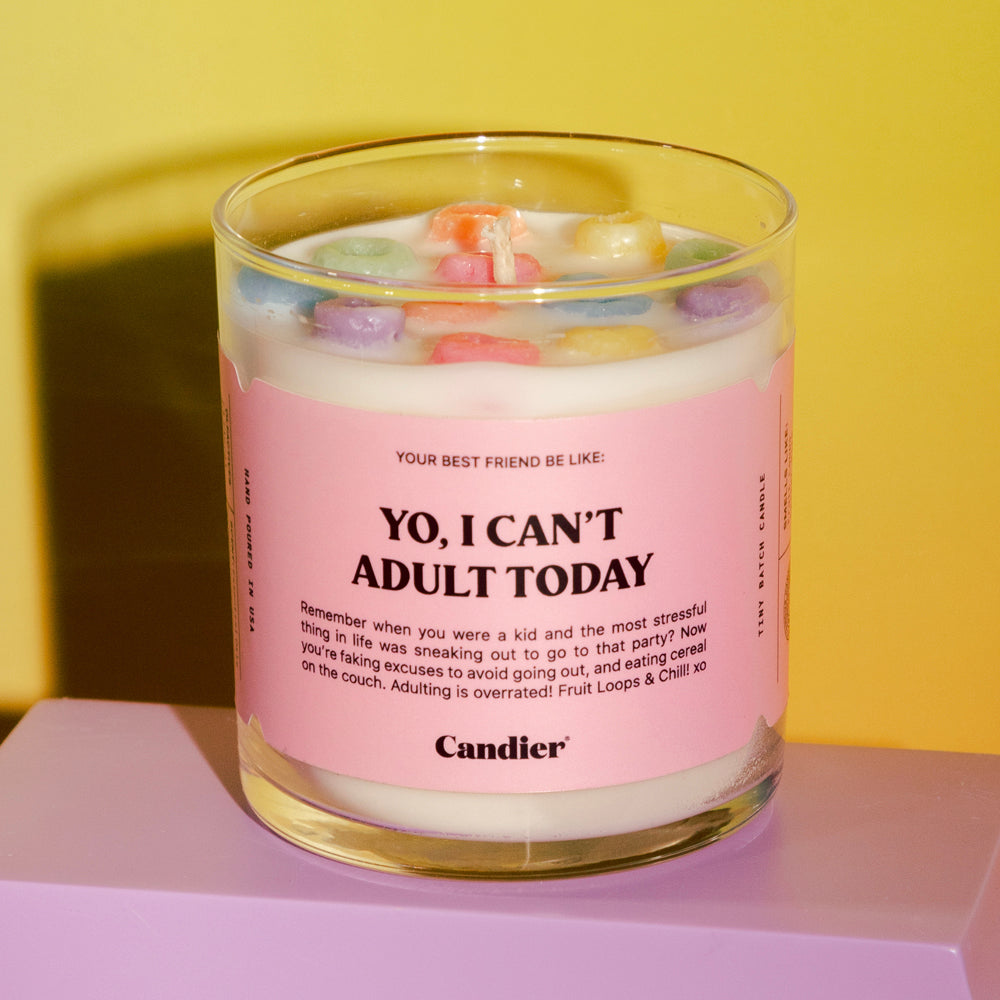 YO I CANT ADULT TODAY CEREAL CANDLE