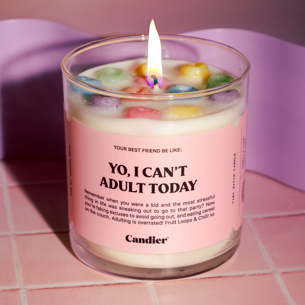 YO I CANT ADULT TODAY CEREAL CANDLE