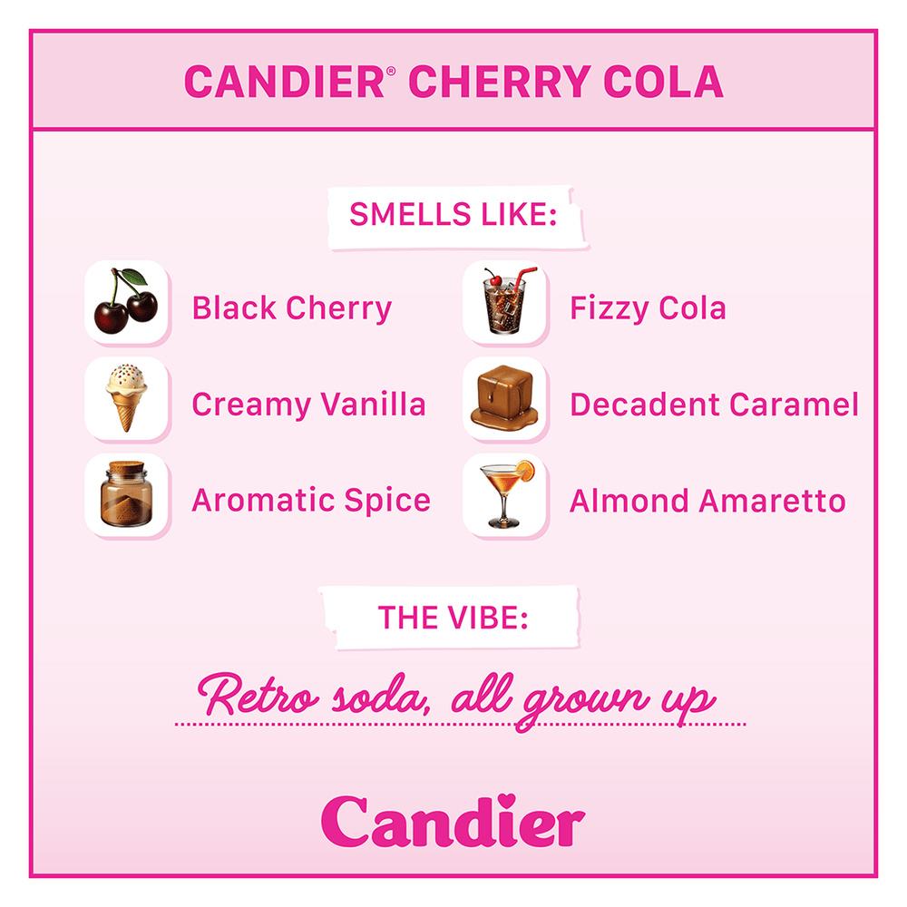 Cherry Candle​ | Candier® Luxury Cherry Cola Dessert Candle