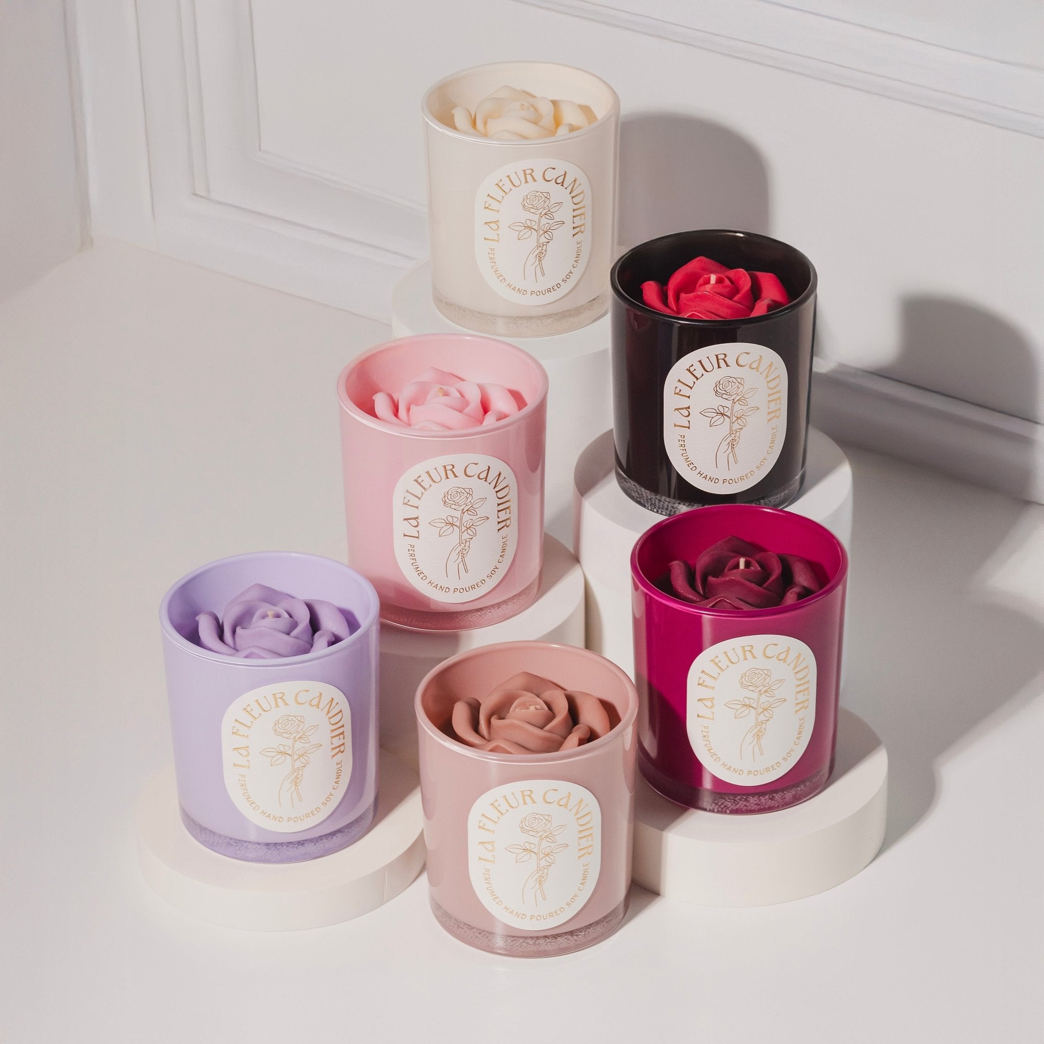 Candier Rose Candles ​| Cashmere Santal Romantic Candles