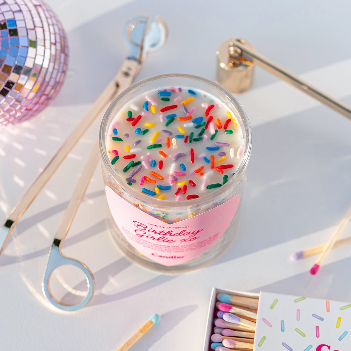 Birthday candle gift set by Candier, makes cute gifts for friends​ with pink soft girl aesthetic​