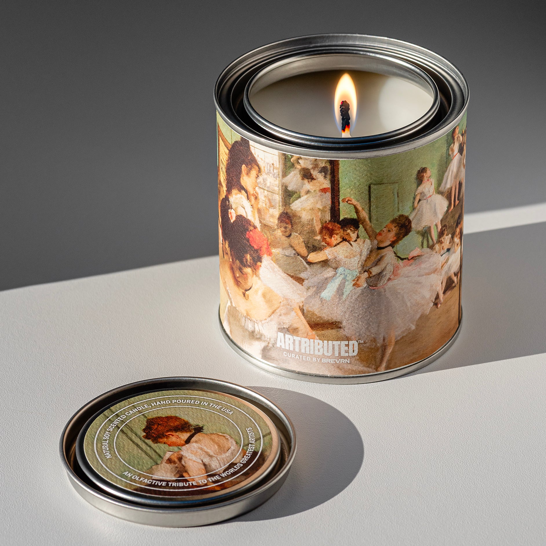 Degas The Dance Class candle featuring famous artwork