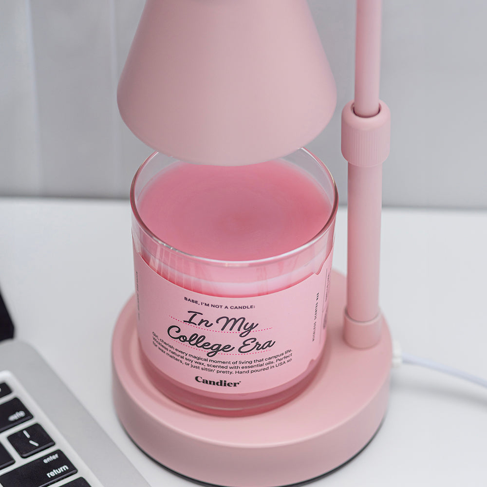 Candier My College Era, Dormables™ wickless candles​. Pink scented wax melts​ perfect for scented wax warmer​. Cute gifts for friends​