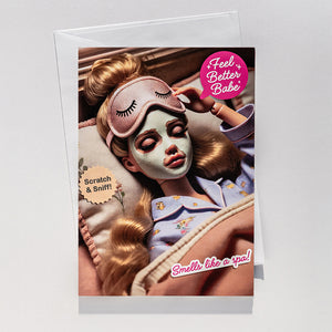  FEEL BETTER / GET WELL - SCRATCH N SNIFF GREETING CARD 