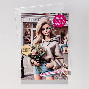 THANKS A BUNCH - SCRATCH N SNIFF GREETING CARD 