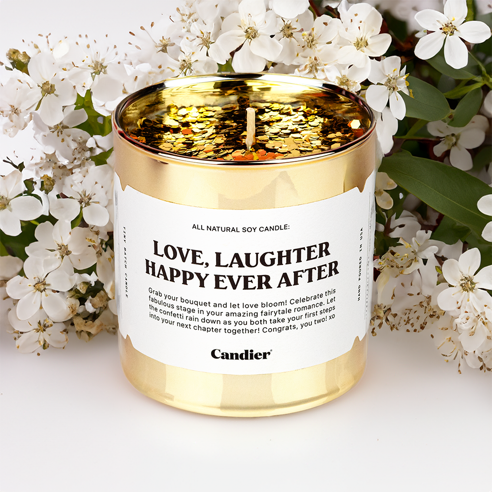 LOVE LAUGHTER HAPPY EVER AFTER CANDLE