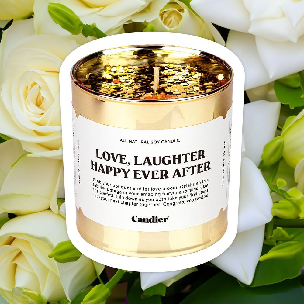 LOVE LAUGHTER HAPPY EVER AFTER CANDLE