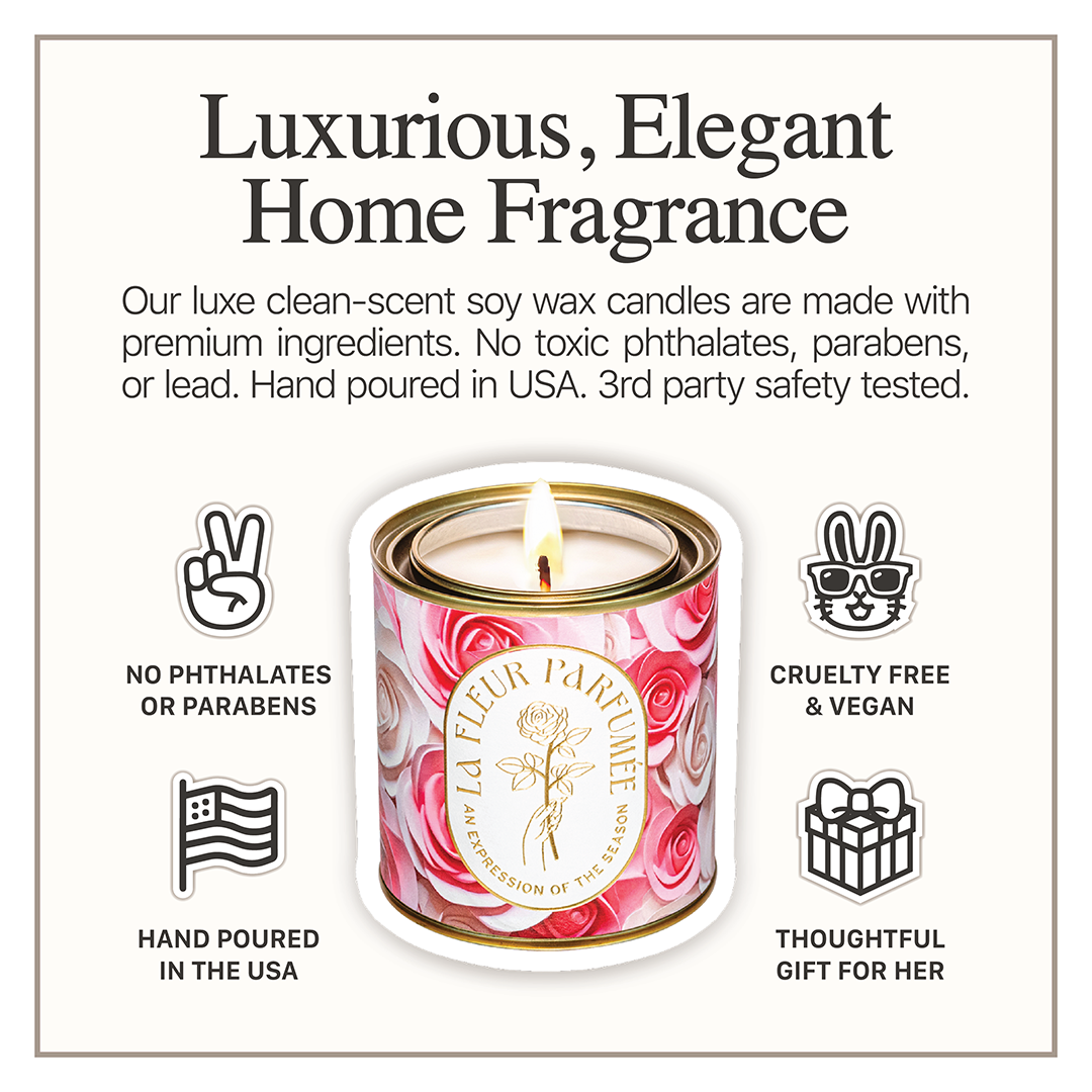 PINK ROSES COQUETTE CANDLE