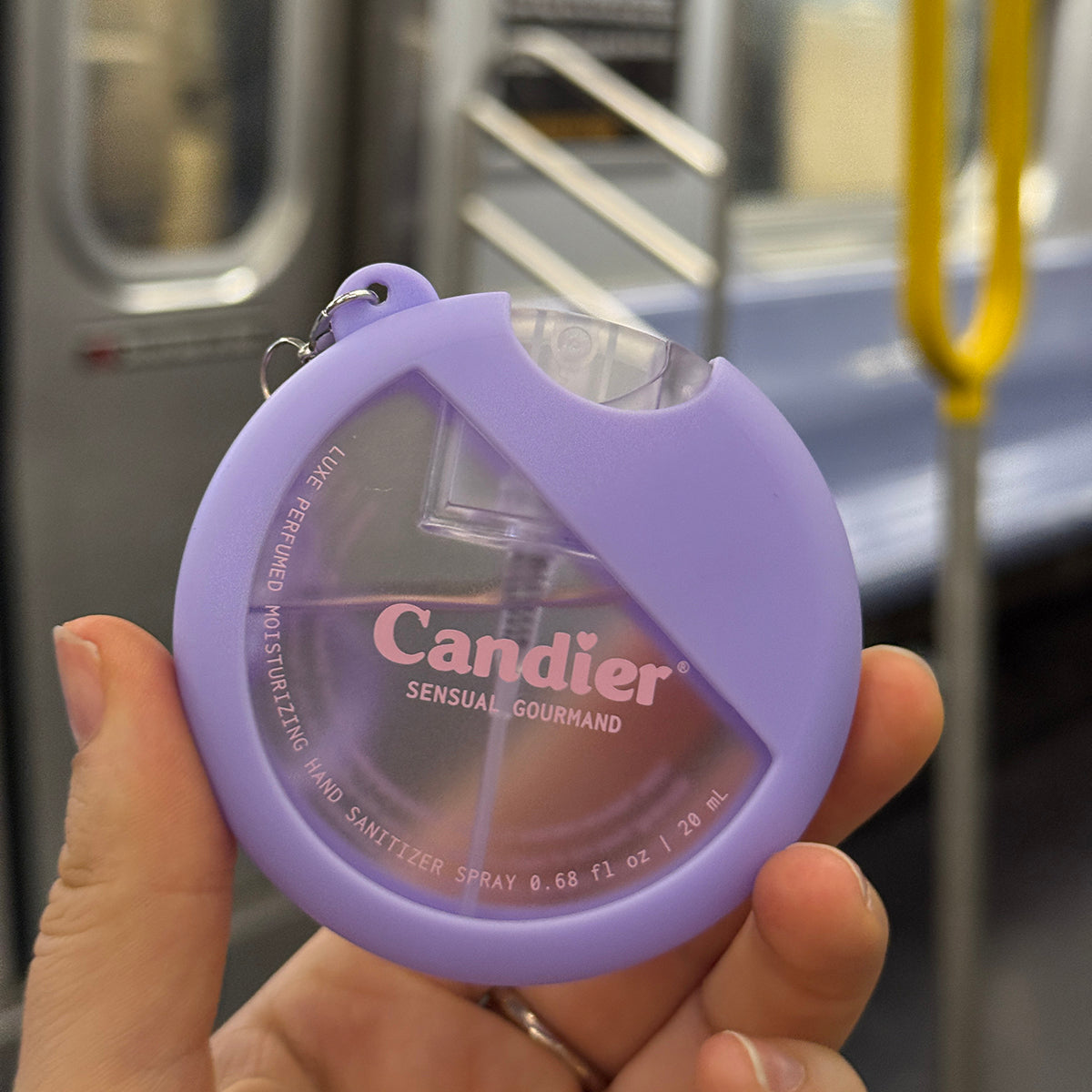 Candier scented moisturizing hand sanitizer​ spray cute travel holder keychain with gourmand scent
