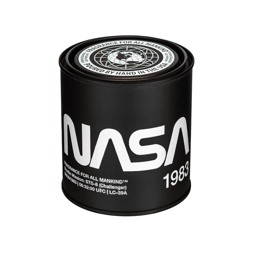Stylish black NASA Candle 1983. Luxury candles for men with masculine scents and award winning modern aesthetic