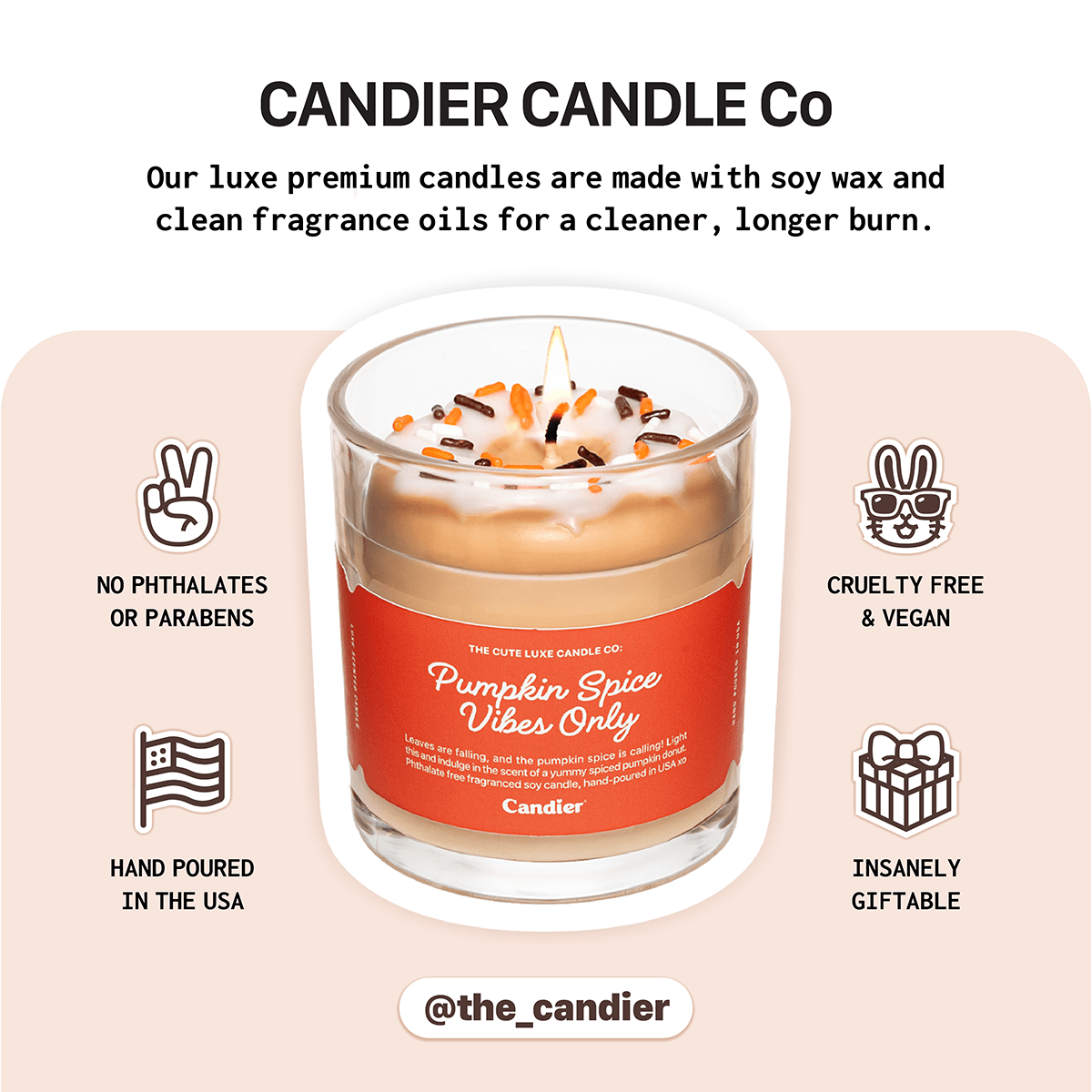 Candier candles compared to cheap candles, best candle brand with premium soy wax, cruelty free and clean ingredients.