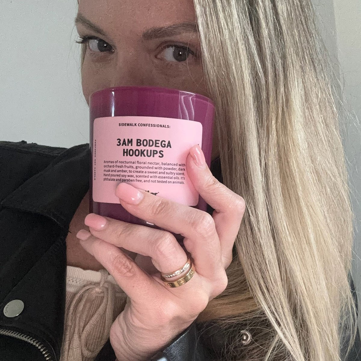 Candier NYC candle lifestyle image, cute gifts for her with soft girl aesthetic and luxury candle vibe