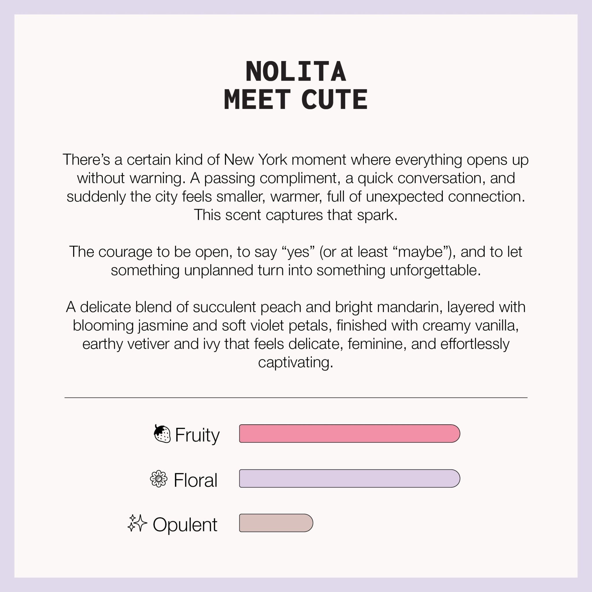 NYC candle scent profile for romantic fruity floral fragrance, a cute candle with soft girl aesthetic vibes and one of the best luxury candles and gifts for her.