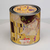 360 degree video of a candle wrapped in a high quality reproduction of Klimt's beloved The Kiss painting